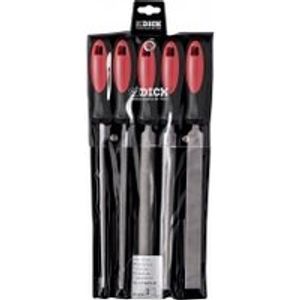 Bild für Dick Feilensatz 5tlg. 200 mm (Feilen für allgemeine Arbeiten, Hieb 2, Stahl, Eisen, NE-Metall)