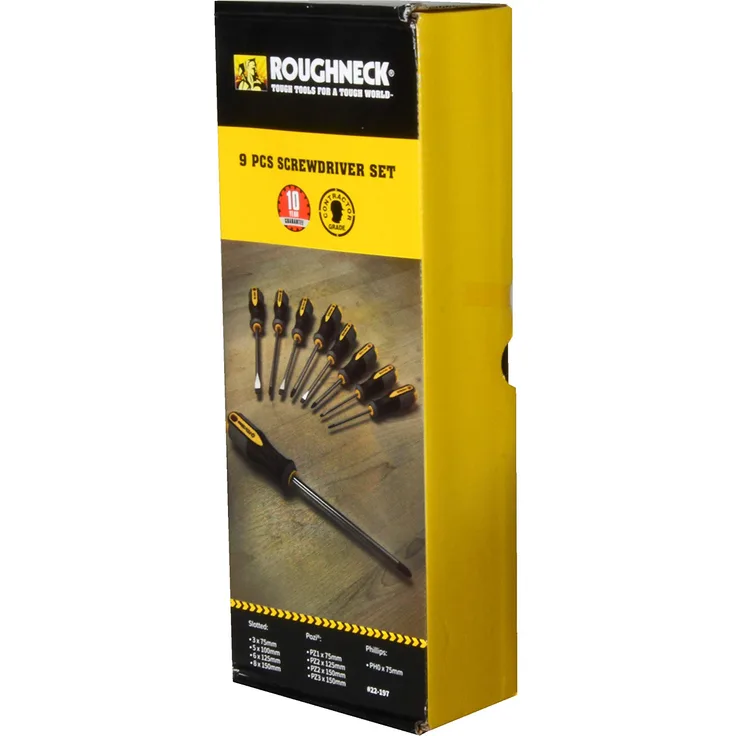 Roughneck ROU22197 Screwdriver 9pc Schraubendreher-Set