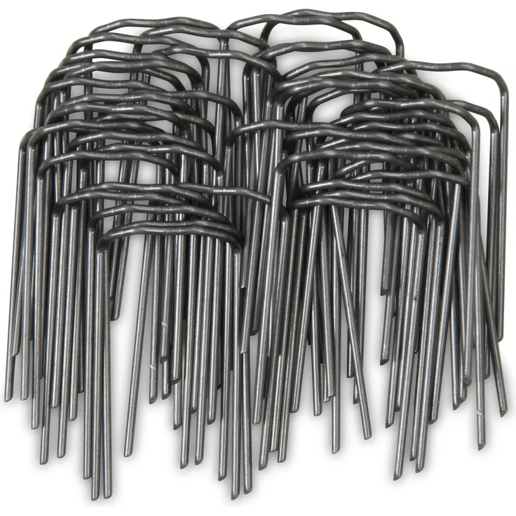 Windhager Pflanzenstecker für die Befestigung von Pflanzentrieben an Kokos-Pflanzstäben, Schwarz, 50 Stück, 06194 metallic – Bild 1