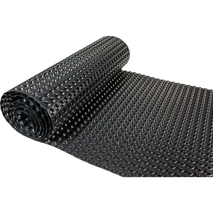 Windhager Noppenfolie für Hochbeete Drainage Grundmauerschutz, Noppenbahn in schwerer Gärtnerqualität, 0,9 x 6,5m, 500g/m², HDPE, Schwarz, 06809