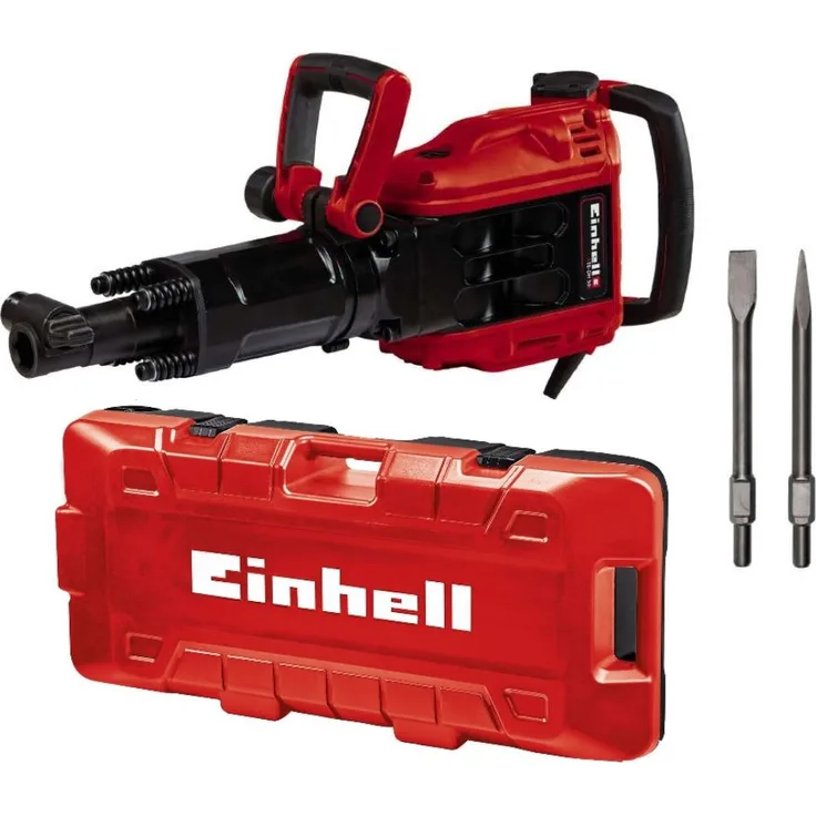 Einhell Abbruchhammer TE-DH 50 (1.700 W, 50 J Einzelschlagstärke, SDS-Hex-Werkzeugaufnahme, schwingungsgedämpfter Hauptgriff, Softstart, inkl. Spitz--Flachmeißel, Trolley)