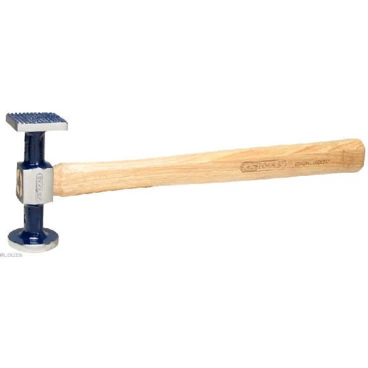 KS TOOLS Karosserie-Ausbeulhammer Riffelhammer grob, 492g rund/eckig