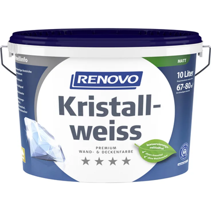 Renovo - Innenfarbe, Kristallweiß, matt - weiß