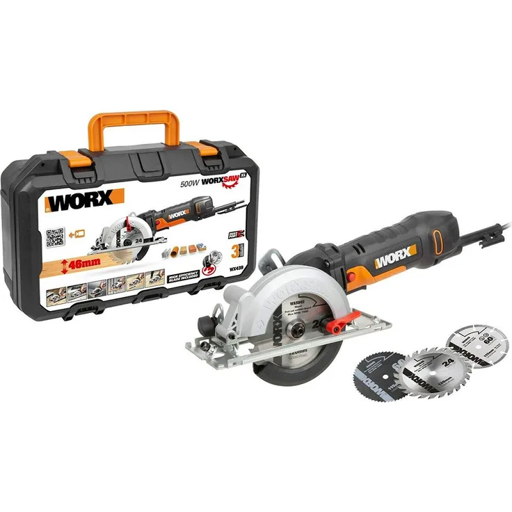 Worx WX439 WorxSaw XL Kreissäge, 480 W, 46 mm, Schwarz