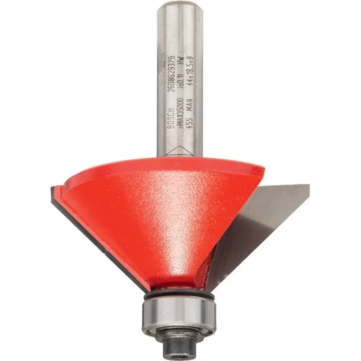 Bosch Professional Fasefräser (für Holz, Schaft 8mm, Ø44mm, Arbeitslänge 18,5mm, Gesamtlänge 61mm) – Bild 2