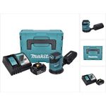 Makita DBO180RG1J Akku Exzenterschleifer 18 V 125 mm mit 1x Akku 6,0 Ah mit Ladegerät mit Makpac