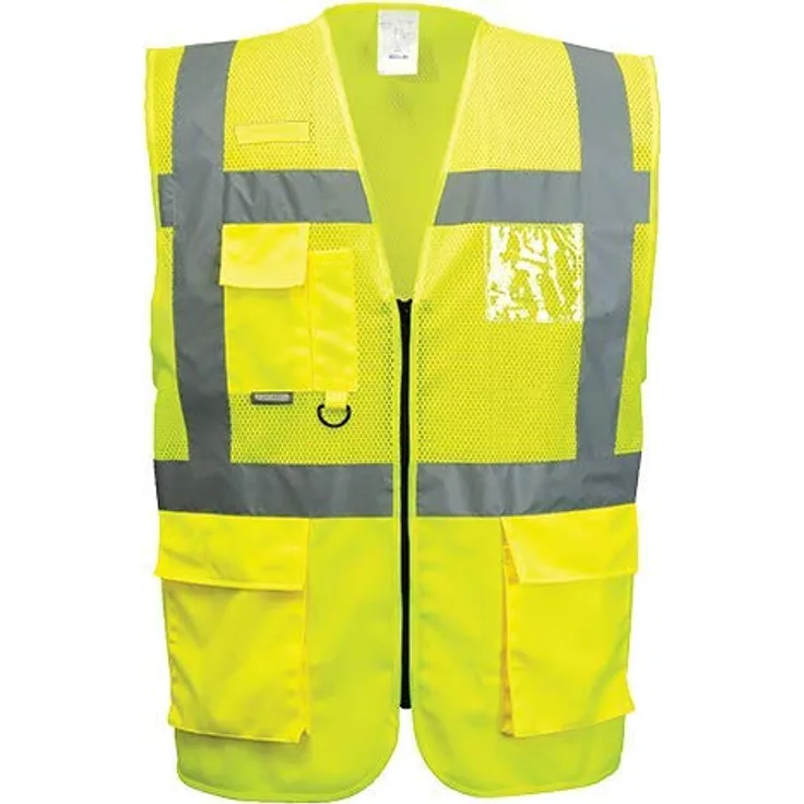 Portwest C496YER4XL Madrid Executive Netzweste, Größe 4XL, Gelb