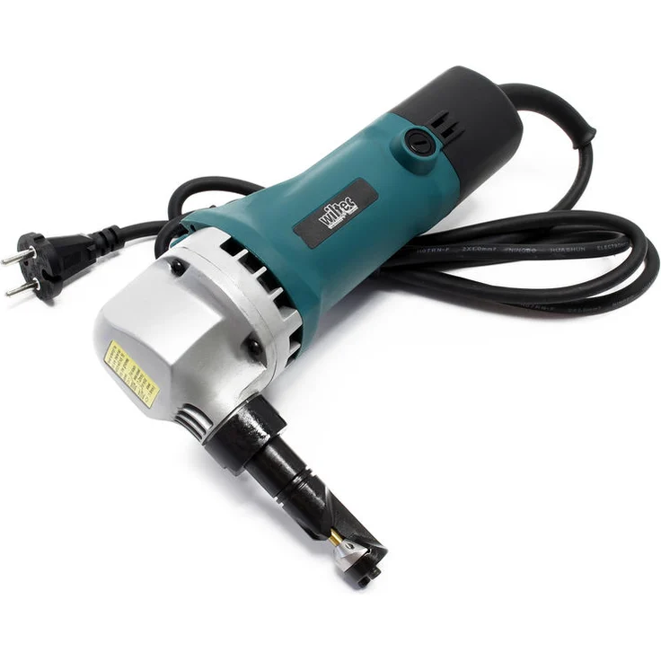 Wiltec Blechknabber 500W mit Schnitttiefe bis 2,5mm und um 360° drehbarer Knabberkopf