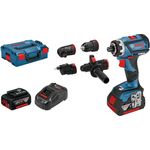 Bosch Professional Akku Bohrschrauber GSR 18V-60 FC (2 x 5,0 Ah Akku, 18 Volt, Schrauben- max.: 10 mm, Drehmoment max.: 60 Nm, in L-Boxx)