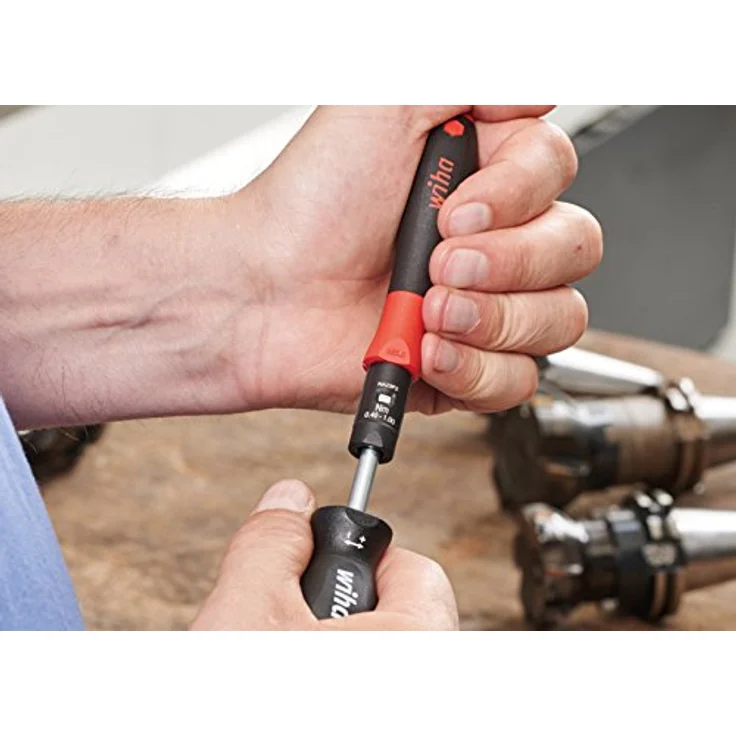 Wiha Drehmoment-Schraubendreher Set TorqueVario-S (26893), 13 tlg., Schraubenzieher mit Drehmomentwert 0,8-5,0 Nm, mit Box und einstellbarem Drehmoment, Pozidriv- TORX- Innensechskant- Phillips – Bild 3