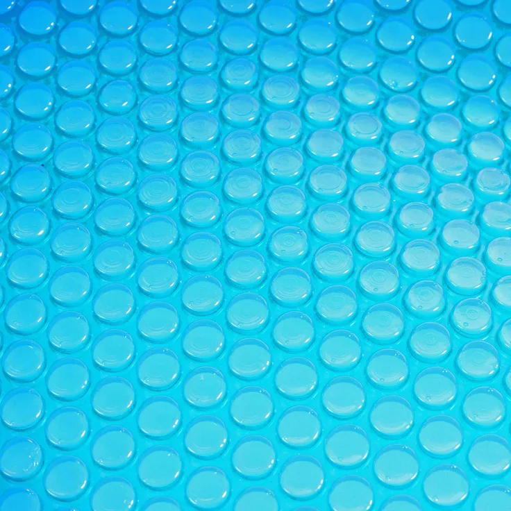 Mendler Pool-Abdeckung Wärmeplane Abdeckplane Solarplane Solarabdeckung, Stärke: 400 µm rechteckig 6x4m blau