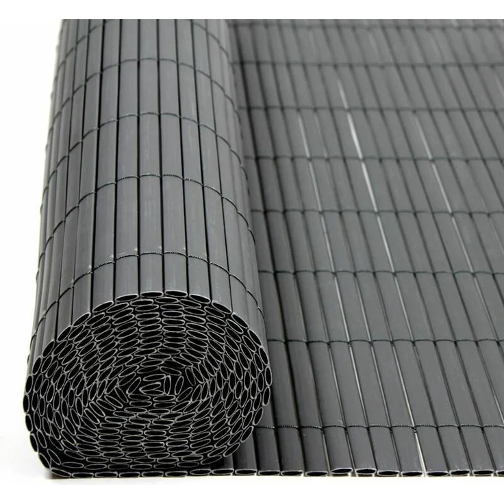 Sichtschutzmatte Sichtschutzzaun Sichtschutz Windschutz PVC Zaun Balkon Garten Grau 1,80 x 4 m