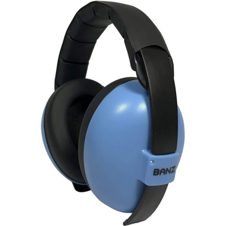 BabyBanz GBB008 Baby-Gehörschutz, 0-3 Jahre, mit extra weichem Kopfbügel, Himmel Blau – Bild 1
