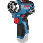 Bosch Professional GSR 12V-35 FC 06019H3004 12V Akkuschrauber (ohne Akku, FlexiClick System, max. Bohr Holz-Stahl: 32-10 mm, im Karton), 12 V, blau