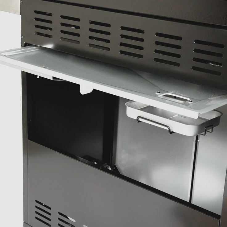 TAINO BLACK 4+1 93584 Gasgrill mit Seitenbrenner Gasgrill 4 Brenner Standgrill Matt Schwarz – Bild 6