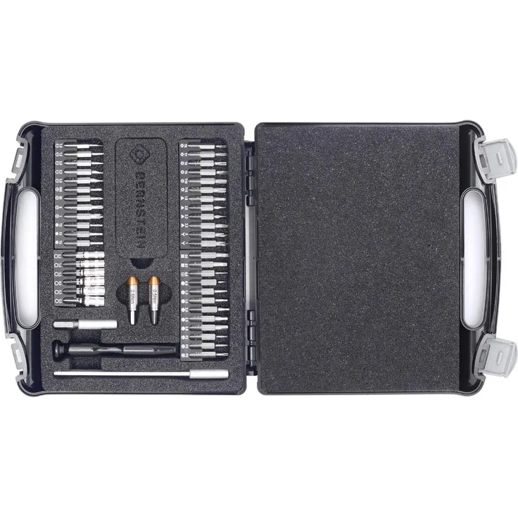 Bernstein 45 teiliger TORQUEPLUS Bit-Satz mit Drehmoment-Adapter 0.5 & 0.6 Nm im Kunststoffkoffer 4-970-C