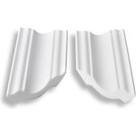 Decosa Zierprofil A80 (Stefanie), weiss, 80 x 80 mm, Innenecke - 4 Ecken - 8 Leisten à ca. 20 cm Laenge