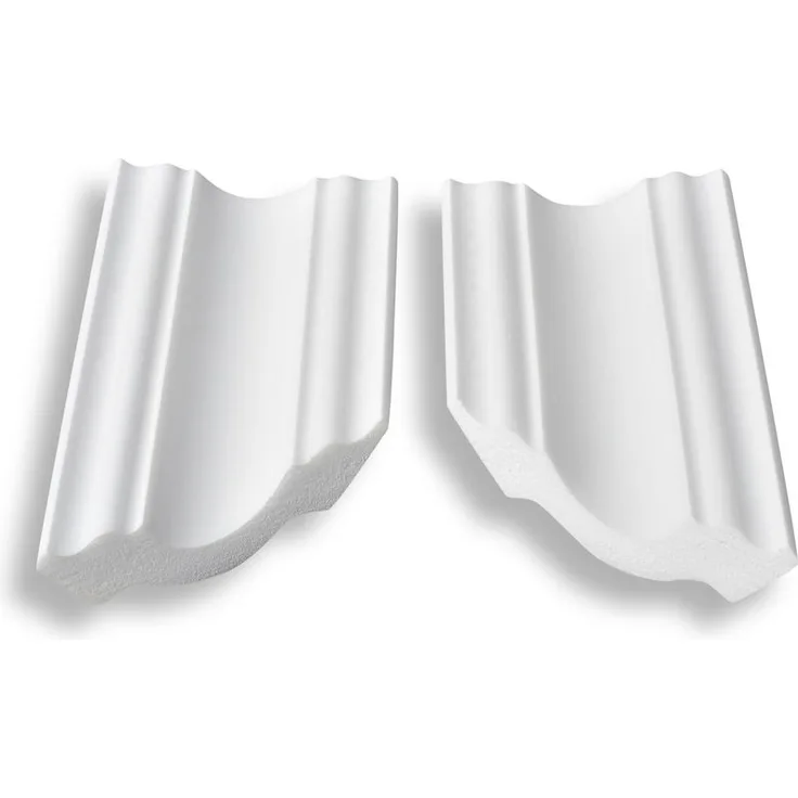 Decosa Zierprofil A80 (Stefanie), weiss, 80 x 80 mm, Innenecke - 4 Ecken - 8 Leisten à ca. 20 cm Laenge