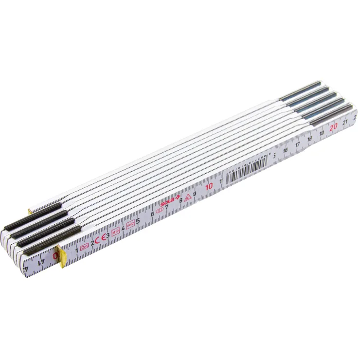 Sola HW 2-10 Holz-Meterstab, Zollstock, Gliedermaßstab, Buche, 2 m, 10 Glieder