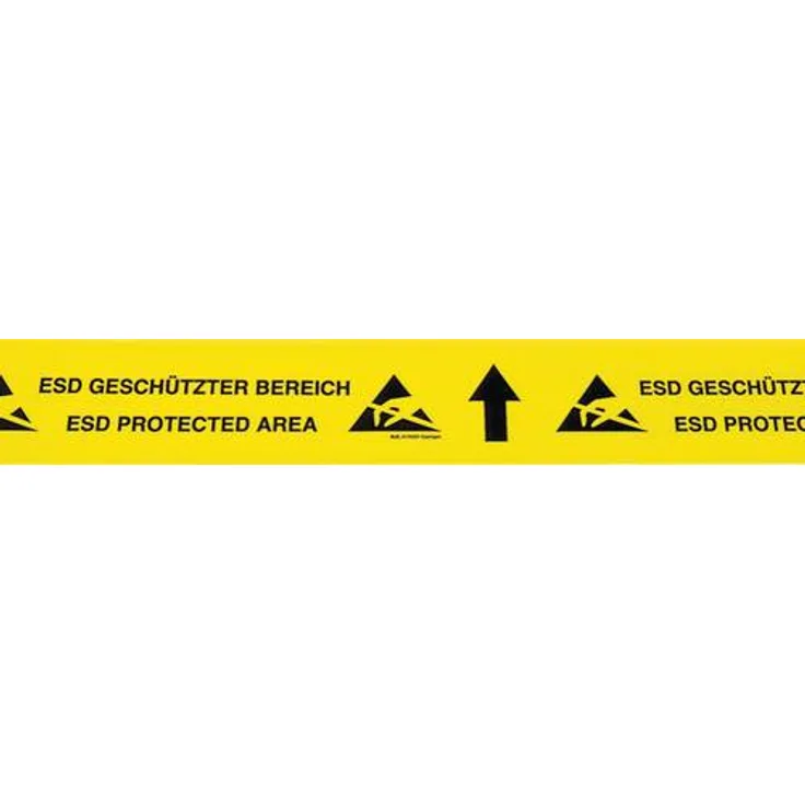 BJZ ESD-Klebeband 1 Rolle(n) Gelb, Schwarz (L x B) 15m x 70mm C-195 075