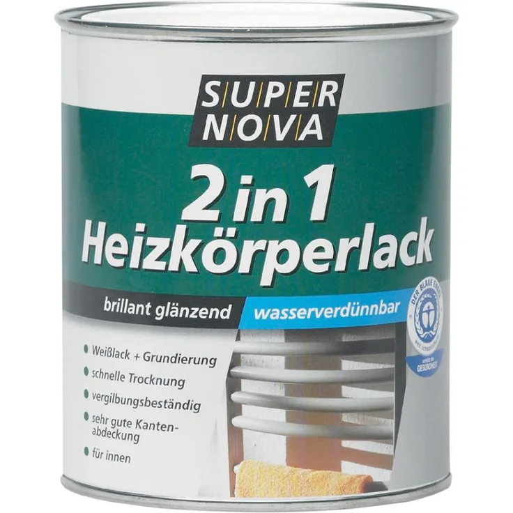 SUPER NOVA - SUPER NOVA Heizkörperlack 2in1, weiß, 750 ml - weiß