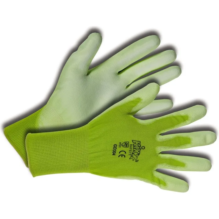 Kixx Handschuhe für die Gartenarbeit, Hellgrün-Limette - Größe 9