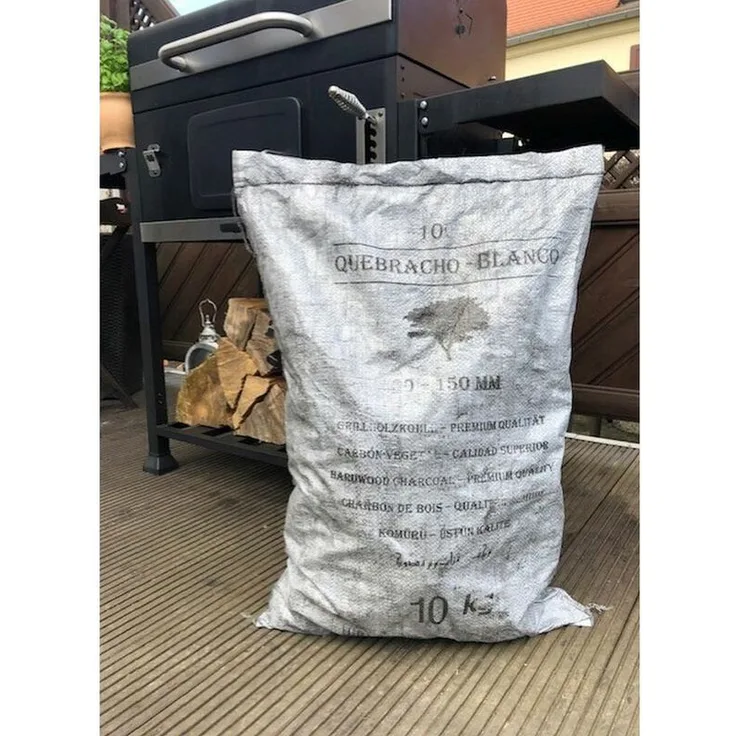 10 kg Quebracho-Blanco Premium Holzkohle Grillkohle 30-150 mm
