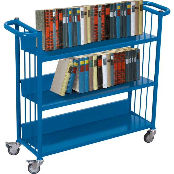 VARIOfit Büchertransportwagen mit 3 Etagen 830x265mm