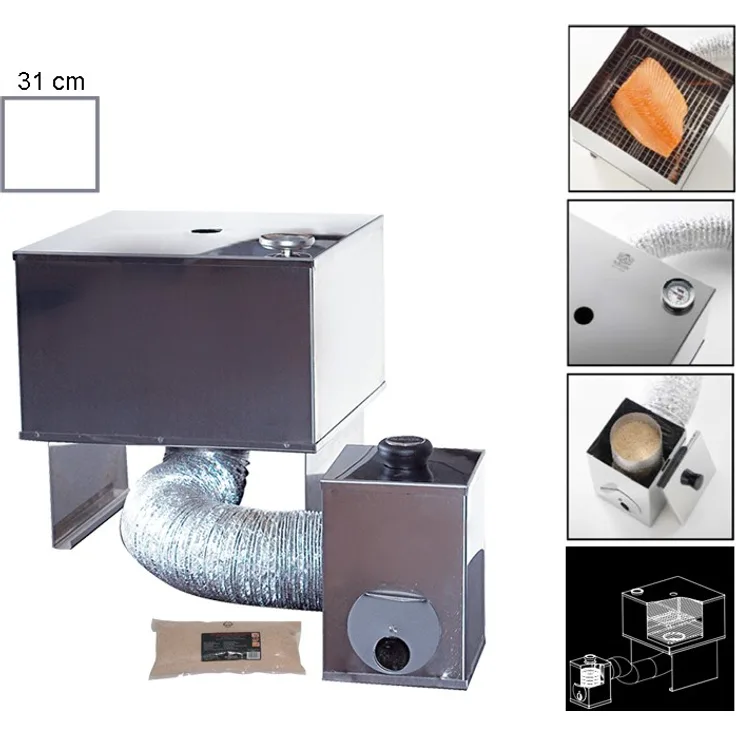 de Buyer Holzkohlegrill Räucherofen 3441.00 kalt & heiß 31 x 31 cm