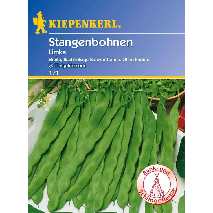 Kiepenkerl Stangenbohnen Limka flachhülsig