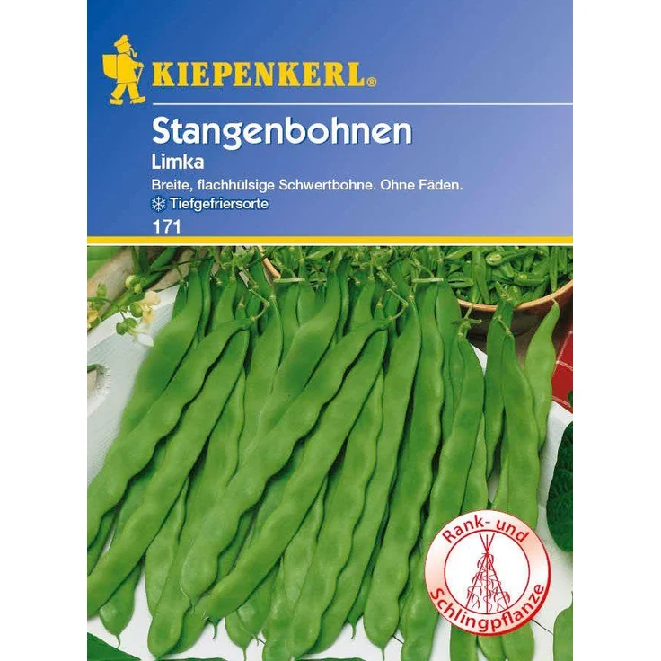 Kiepenkerl Stangenbohnen Limka flachhülsig
