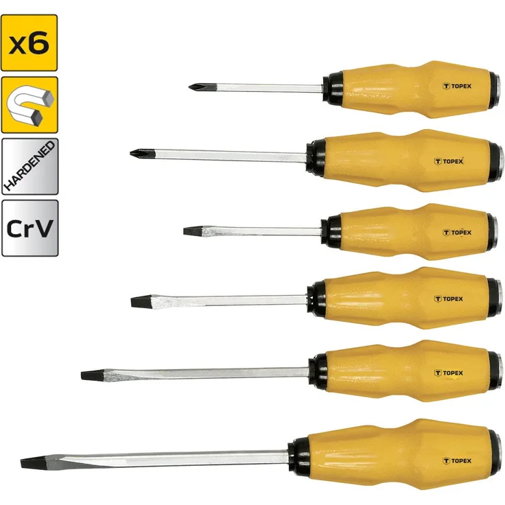 Topex 39d504 ? Pack von 6 Schraubendreher Schlag