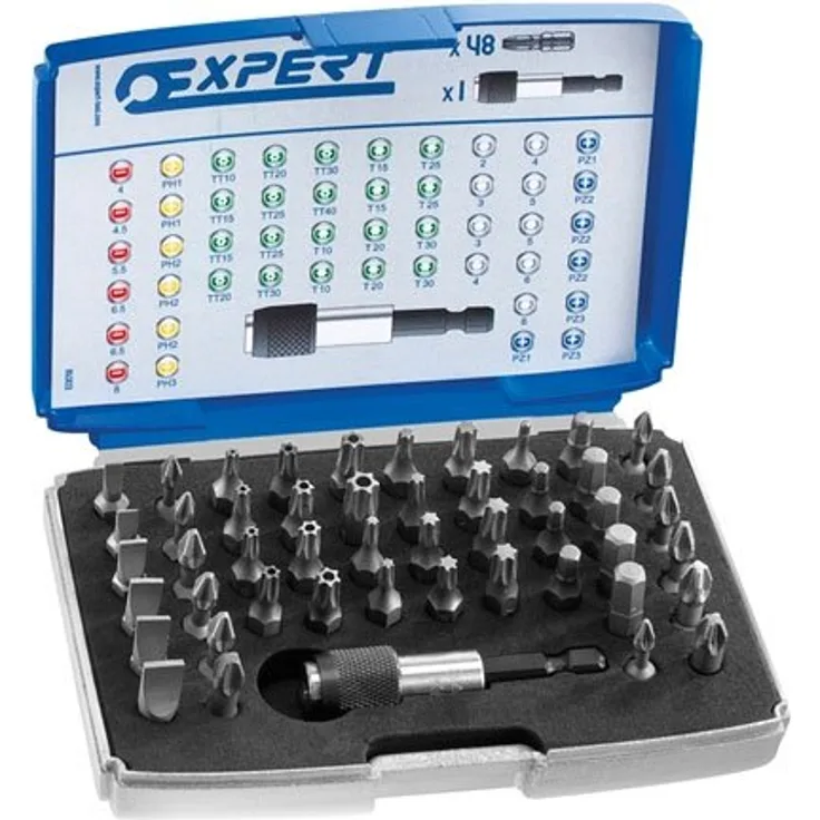 EXPERT E131701 Bit-Sortiment 1-4'' - 49-Teilig