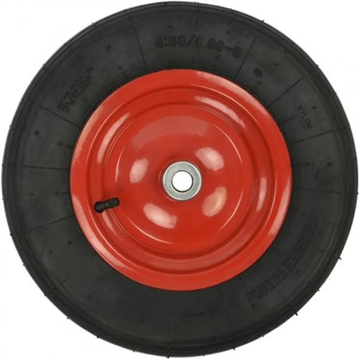 schubkarre Rad Gummi-Stahl 16 Zoll schwarz-rot