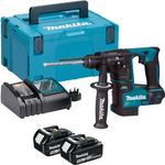 Makita DHR171RTJ Bohrhammer Brushless 2 Funktionen mit 2 Akkus 18 V 5 Ah W, 18 V, schwarz-blau, 3 kg mit Schnellladegerät mit Makpac Gr. 3