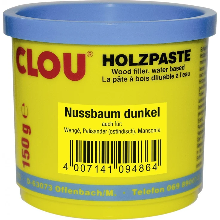 Clou Holzpaste 150 g, nussbaum dunkel – Bild 2