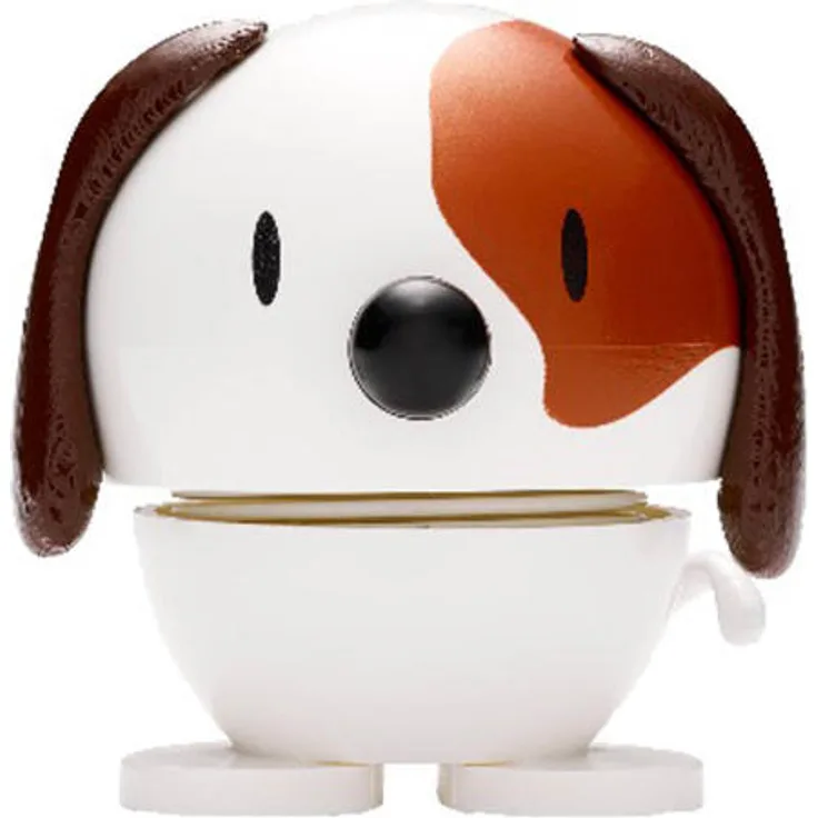 Hoptimist Dog, Wackelfigur, Wackel Figur, Dekofigur, Dekoidee, Plastik, Weiß, Ø 5 cm, 3003-10