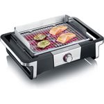 Severin PG8112 Tisch Barbecue-Grill schwarz/silber Elektrogrill