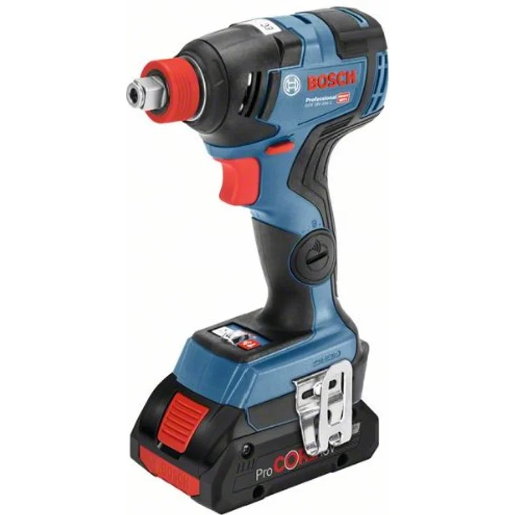 Bosch Professional 18V System Akku Drehschlagschrauber GDX 18V200 C (max. Drehmoment: 200 Nm, 1-4 Zoll-Innensechskant, 1-2 Zoll-Außenvierkant, inkl. 2x 5,0 Ah Akku + Ladegerät, in L-BOXX) – Bild 2