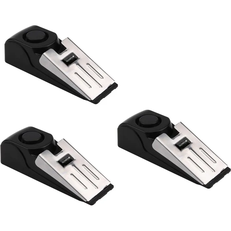 OLYMPIA 3 Stück T 300 Alarm-Türstopper rmit Erschütterungssensor, 100 dB