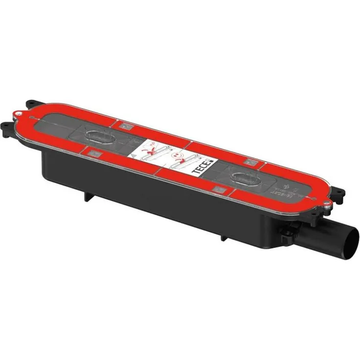 Ablauf drainprofile DN 40, Auslauf seitlich, flach - Tece