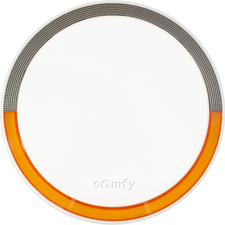 Somfy 2401491 - Outdoor Siren für Sicherheitssystem Plug und Play, weiß | 112dB Aussensirene | Blitzlicht in der Farbe orange | Automatische Abschaltung | Sabotageschutz - Preisvergleich