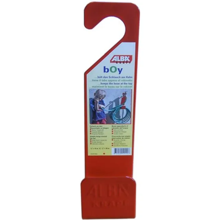 Alba Krapf Schlauchhalter Boy, rot Bewässerungszubehör