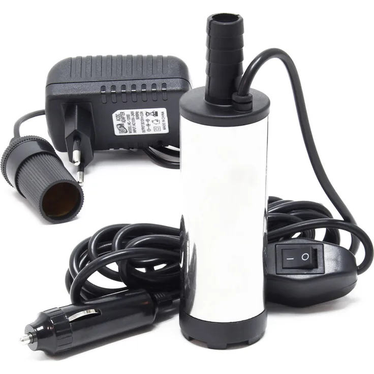 WilTec Mini Pumpe mit 12-15 l-min für Wasser und Dieselöl bei 8500 Upm, zum Ablassen von Flüssigkeit