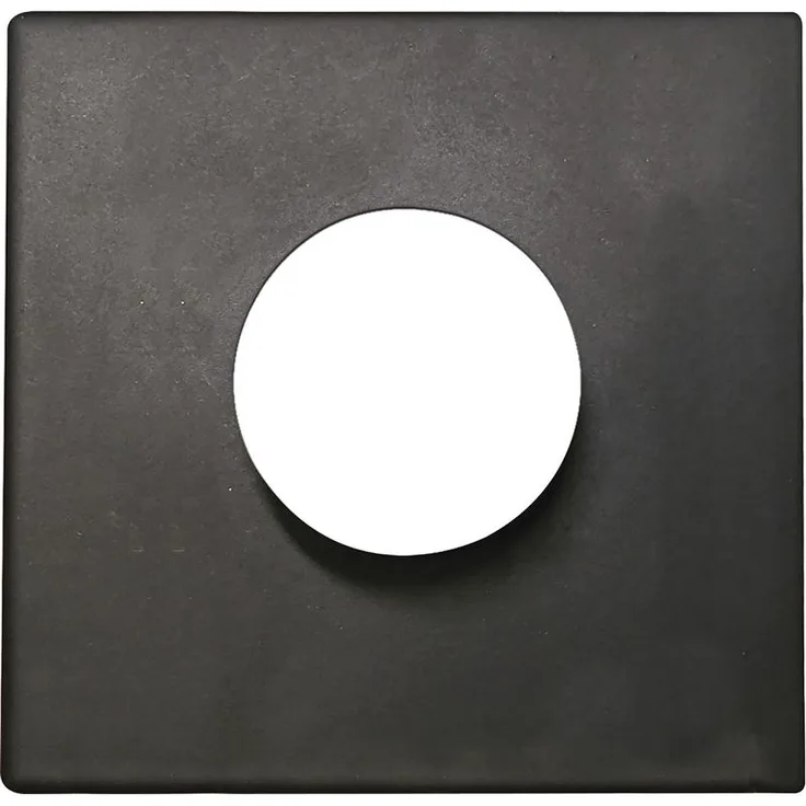 SOLIDO Rosette - Drückerrosette NORWEGEN - flach, eckig, Edelstahl schwarz