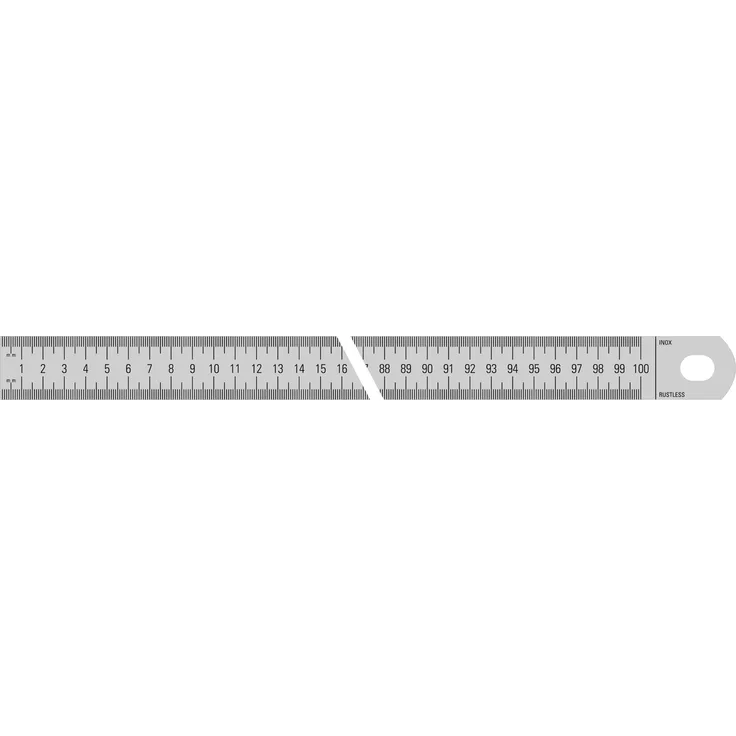 Metrica Massstab Verchromt 1500X30X1 Mm, 25114
