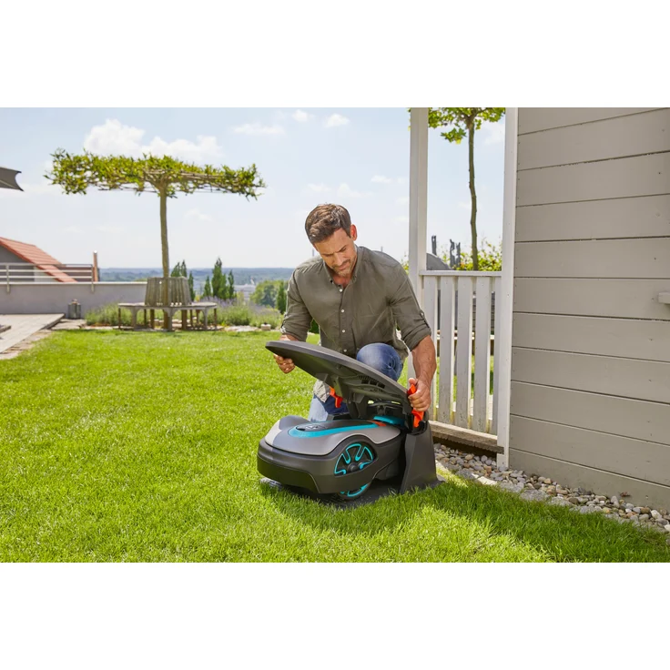 GARDENA Garage für Mähroboter: Garage für Rasenmäher, optimaler Sonnen- und Regenschutz für Rasenroboter und Ladestation (15020-20) – Bild 8