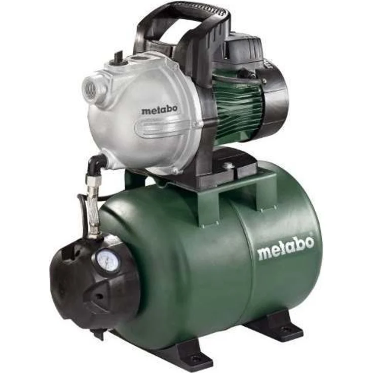 Metabo 60097100 Hauswasserwerk HWW 4000-25 G 1100 W, 24 l, max. Fördermenge 4000 l/h, max. Förderhöhe 46 m, max. Druck 4.6 bar, Rückschlagventil, Gewindedichtband Hauswasserwerk – Bild 1
