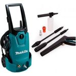 Makita HW1200 Kaltwasser-Hochdruckreiniger 1800 W 120 bar 420 l-h mit Schlauch Düse und Bürste