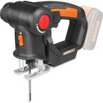 WORX WX550.9 Stichsäge zum Schneiden von Holz, Stahl & PVC, 2-in-1 Universalsäge mit Stich- & Säbelsäge & schneller Umstellung, mit Staubbläser & Pendelhub, ohne Akku & Ladegerät